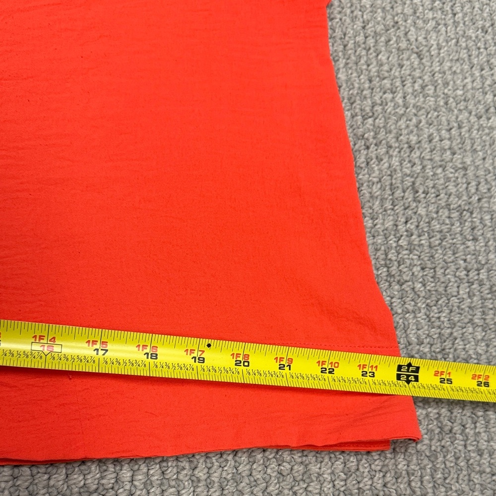 JODIFL (by Gaudie) Beautiful Orange Top with Puff Sleeves, Size Large - Picture 6 of 11